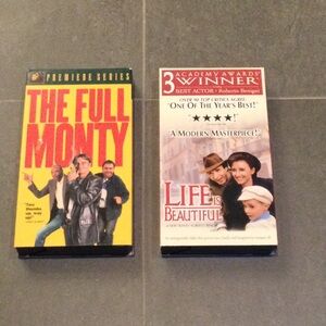 “The Full Monty” and “Life is Beautiful” VHS tapes
